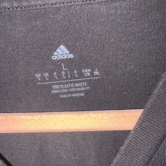 Adidas Men's Gray Tee with Pink Graphic - Picture 4 of 5